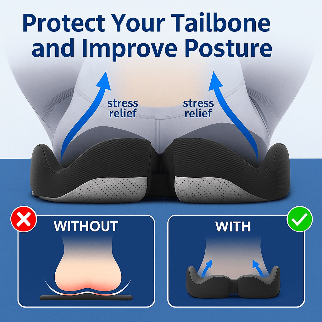 Pain - Relief Memory Foam Seat Cushion - Lofara