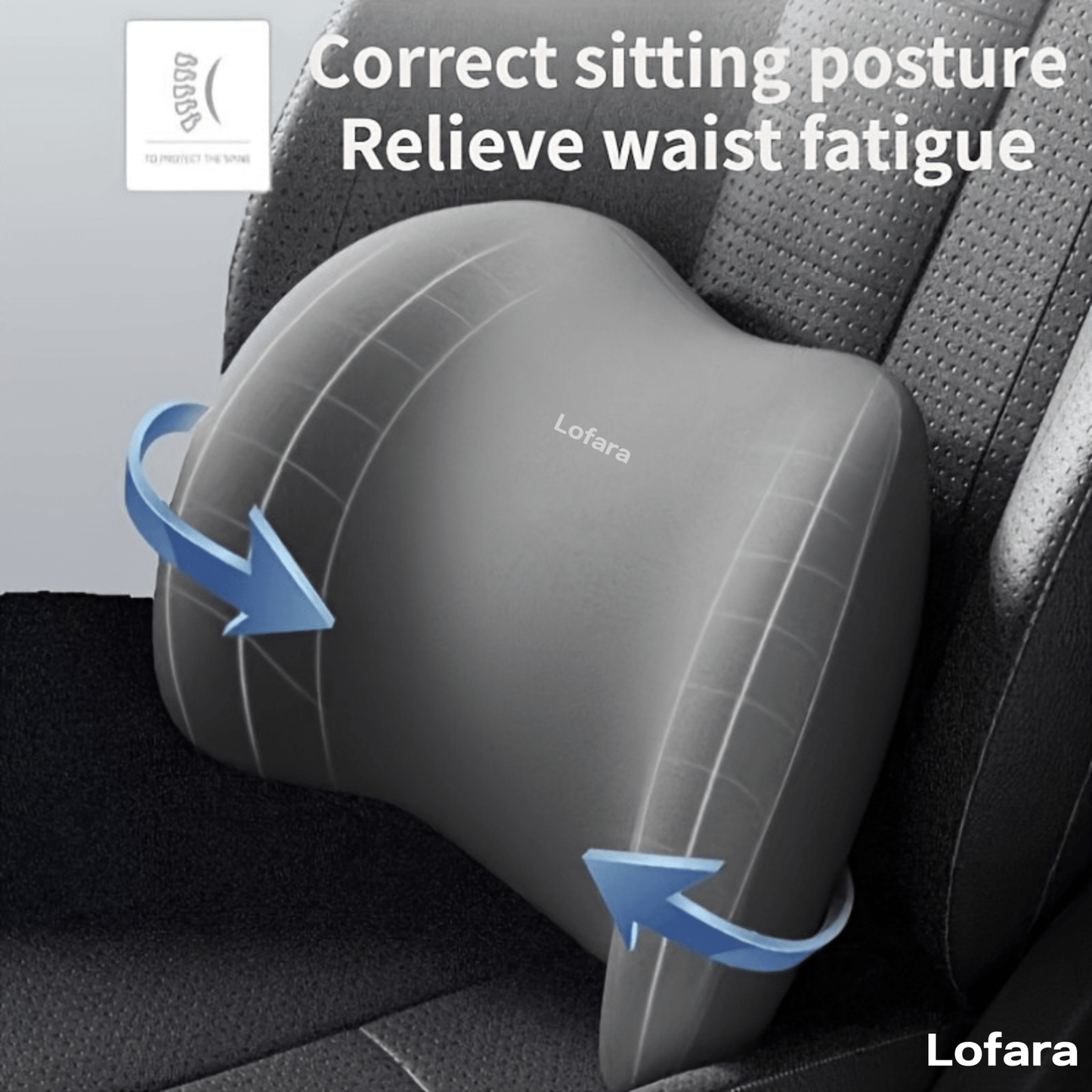 Ergonomic Car Seat Neck + Lumbar Support Pillow Set - Lofara