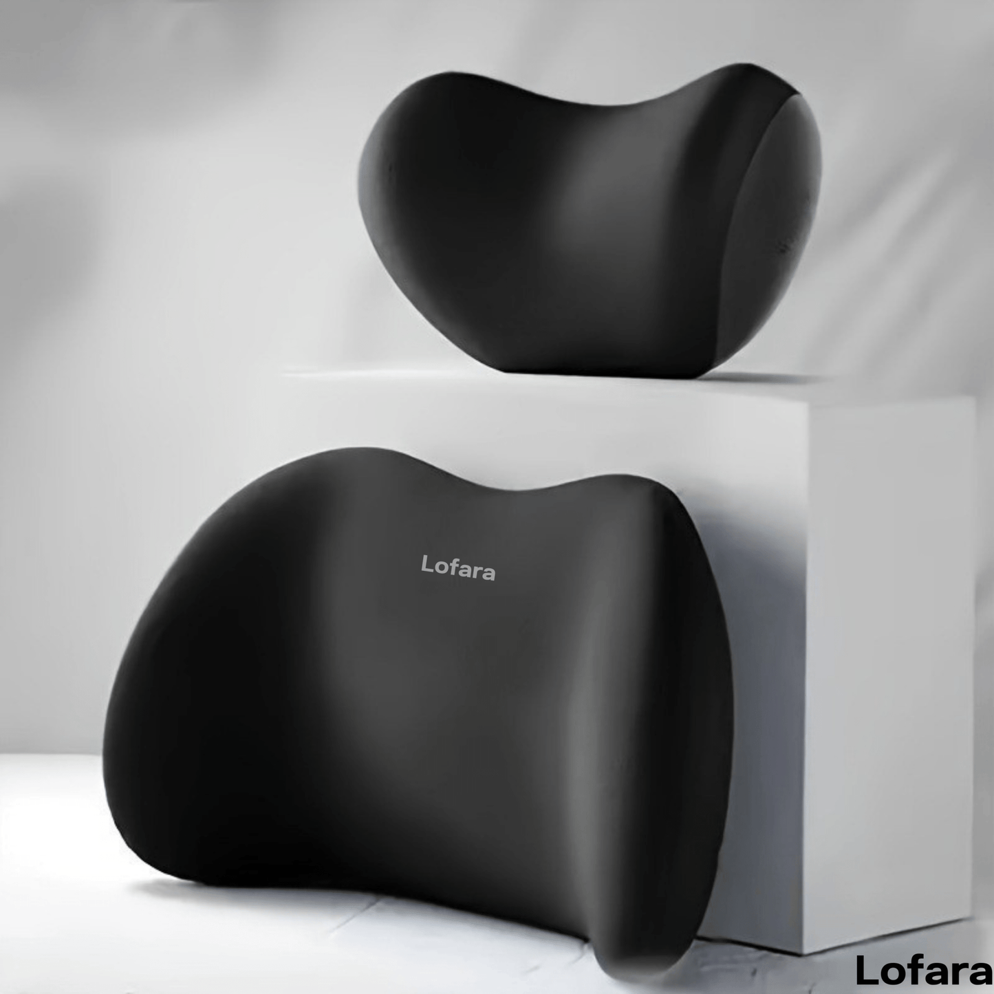 Ergonomic Car Seat Neck + Lumbar Support Pillow Set - Lofara