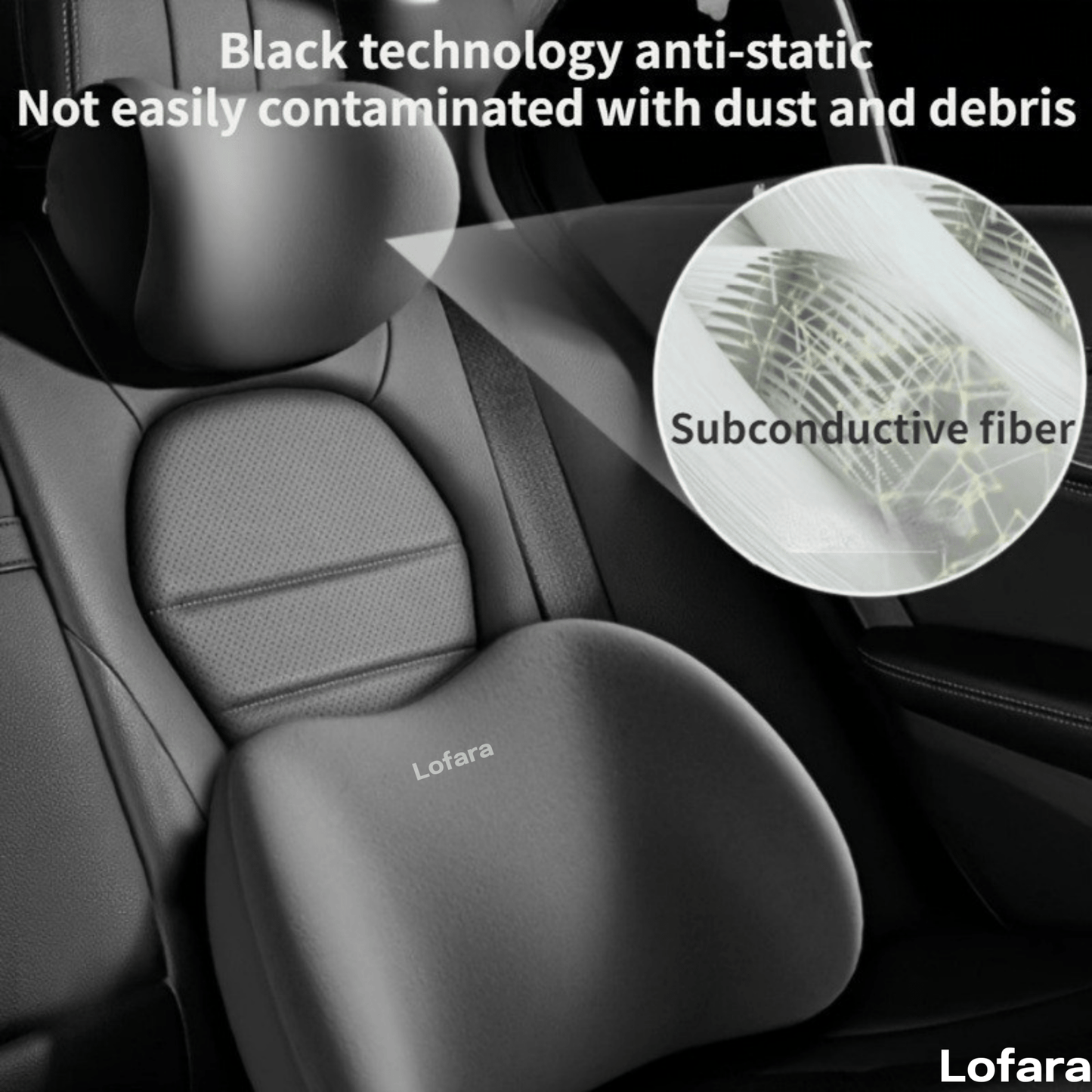 Ergonomic Car Seat Neck + Lumbar Support Pillow Set - Lofara