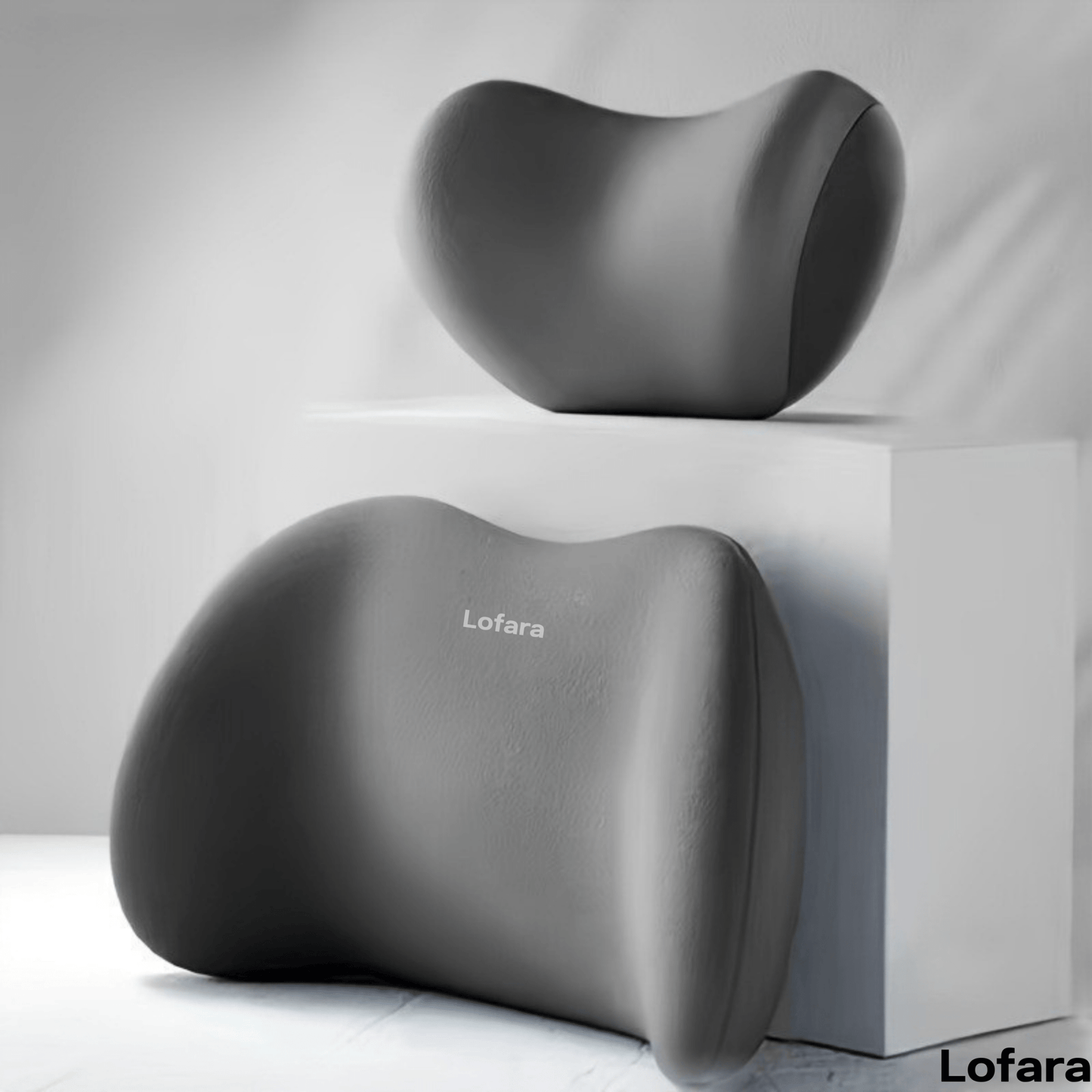 Ergonomic Car Seat Neck + Lumbar Support Pillow Set - Lofara
