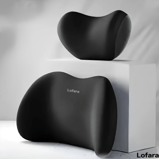 Ergonomic Car Seat Neck + Lumbar Support Pillow Set - Lofara